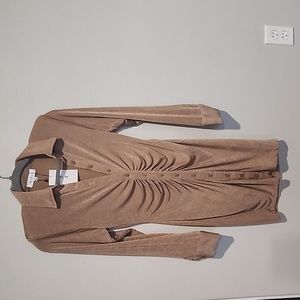 Brand new with tags gold dressy shirt dress
